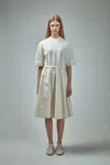 Moncler Drawstring-waist T-shirt Dress In Beige