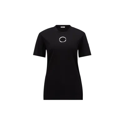 Moncler X Willow Smith Eyelet Cotton T-shirt Black