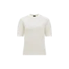 Moncler Round Collar Cotton T-shirt In White