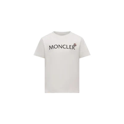 Moncler Kids' Logo Cotton T-shirt White