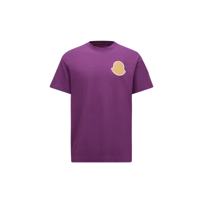 Moncler T-shirt En Coton À Logo Arrondi In Multi