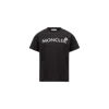 Moncler Kids Logo Stretch-cotton T-shirt In Black