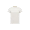 Moncler Embroidered Logo Cotton T-shirt In ホワイト