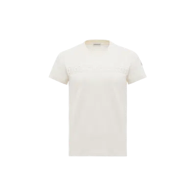 MONCLER T-SHIRT EN COTON À LOGO BRODÉ
