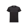Moncler Embroidered Logo Cotton T-shirt In Black