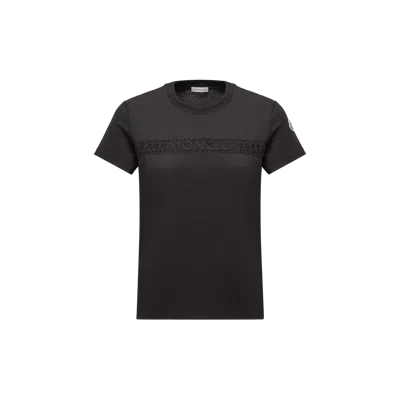 MONCLER T-SHIRT EN COTON À LOGO BRODÉ