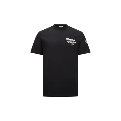 MONCLER T-SHIRT EN COTON À LOGO BRODÉ