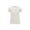 Moncler Pearl-embroidered Logo Cotton T-shirt White In White