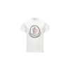 Moncler Scribble Logo Cotton T-shirt White In White