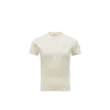 Moncler Beaded Logo Cotton T-shirt White In White