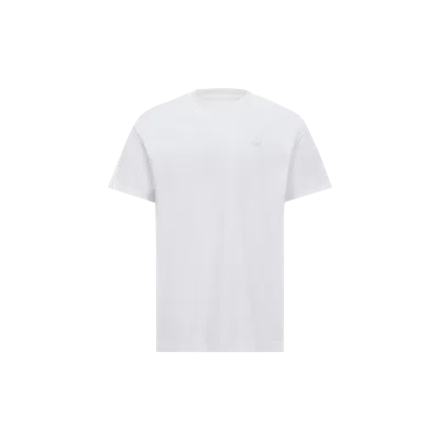 Moncler T-shirt En Coton À Logo Graffiti In White
