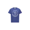 Moncler Printed Logo Cotton T-shirt Blue