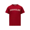 Moncler Open-necked Black Shirt In Red