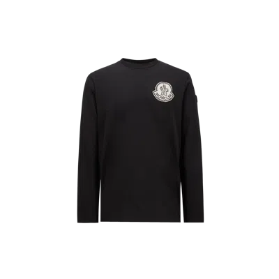 Moncler Pixel Logo Cotton T-shirt Black