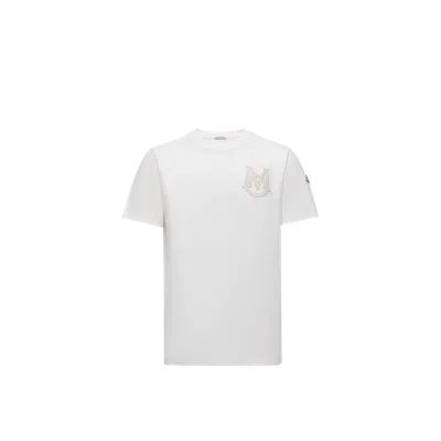 Moncler T-shirt En Coton À Monogramme In White