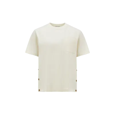 Moncler T-shirt En Coton Avec Poche In White