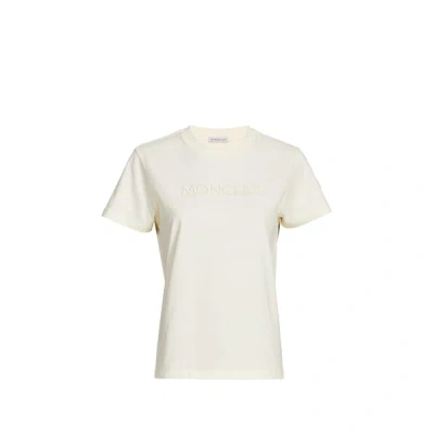 Moncler Cotton Logo T-shirt In White