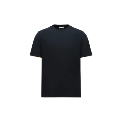 Moncler T-shirt En Coton In Blue