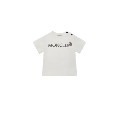 Moncler Kids' T-shirt En Jersey Avec Logo In White