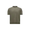 Moncler T-shirt En Maille De Soie Et Coton In Green