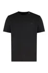 Moncler Soft Cotton Short Sleeve Crew Neck T-shirt In Black