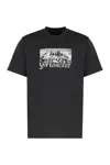 Moncler Graphic Mountain Print Short Sleeve T-shirt In Black