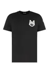 Moncler T-shirt In Cotton With Monogram In Black