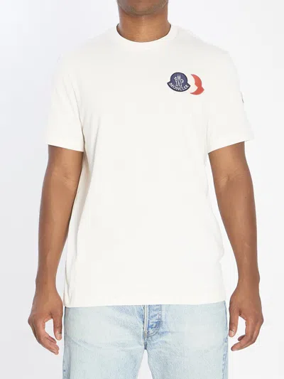 Moncler T-shirt In Lightweight Cotton In White