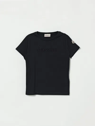 Moncler T-shirt  Kids Color Navy In Black