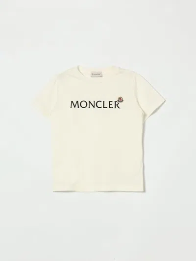 Moncler T-shirt  Kids Color White In Brown