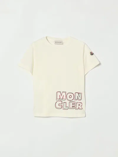 Moncler T-shirt  Kids Color White In Neutral