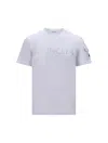 Moncler Polyester-cotton Blend Ss Crewneck T-shirt For Men In White