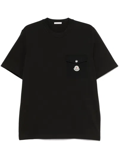 MONCLER LOGO-PATCH T-SHIRT - MEN'S - COTTON