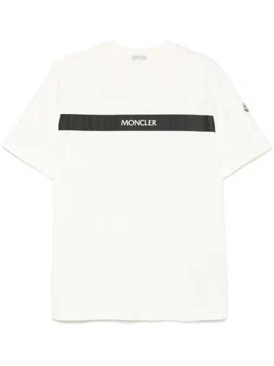 MONCLER RUBBERISED LOGO-PRINT T-SHIRT - MEN'S - COTTON
