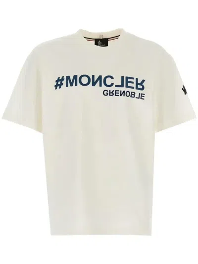 Moncler Logo-print Cotton T-shirt In White