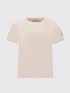 Moncler T-shirt In Cotone Con Logo  In Pink