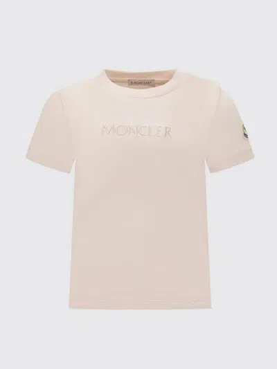 Moncler Kids' T-shirt In Cotone Con Logo  In Pink