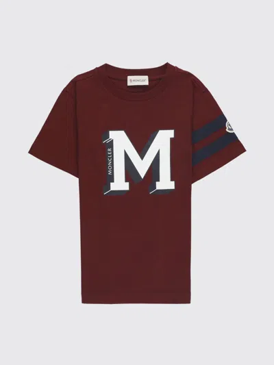 Moncler Kids' T-shirt  Kinder Farbe Burgunderrot In Burgundy