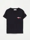 Moncler T-shirt  Kids Color Navy In Black
