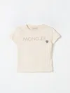 Moncler T-shirt  Kids Color Yellow Cream In White