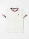 MONCLER T-SHIRT MONCLER KIDS COLOR YELLOW CREAM,G02326090