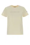 Moncler Cotton T Shirt With Tone On Tone Embroidered Logo In Multi
