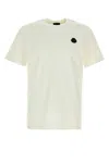 Moncler Cotton Jersey T-shirt With Contrasting Logo Patch In Multi