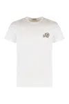 Moncler Double Logo Patch Cotton T-shirt In White