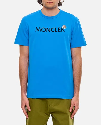 Moncler T-shirt In Sky Blue