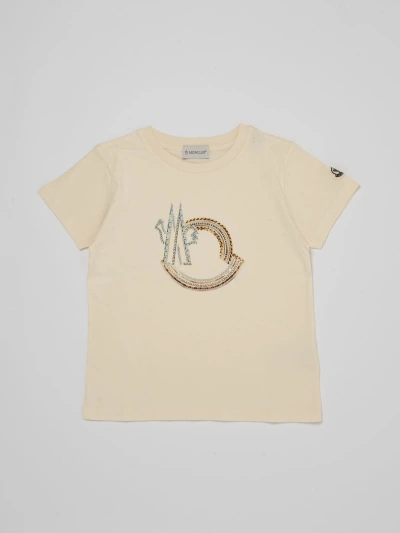 Moncler Kids' T-shirt T-shirt In Panna