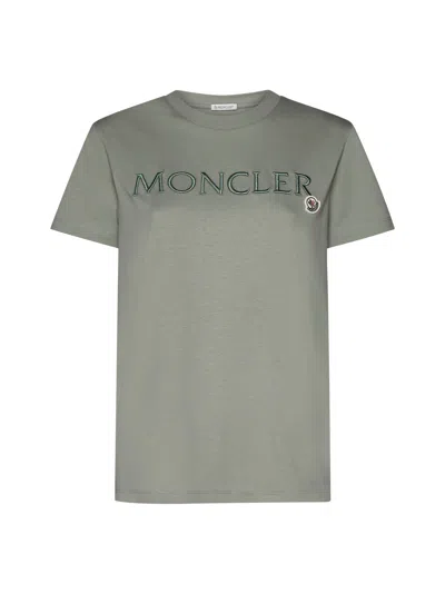 Moncler T-shirt In Verde