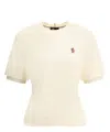 Moncler Grenoble White Cotton Clothing Tshirt In Neutral