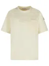 Moncler Women T-shirt With Side Slits In White