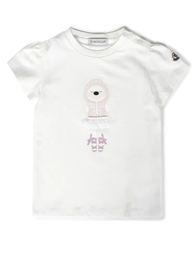 Moncler Kids' T-shirt In Natural